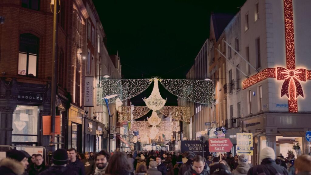 Christmas lights in Dublin