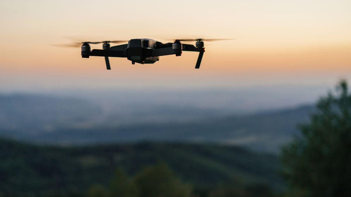 Drone in sky