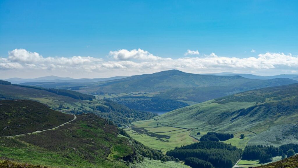 Lush green mountain range