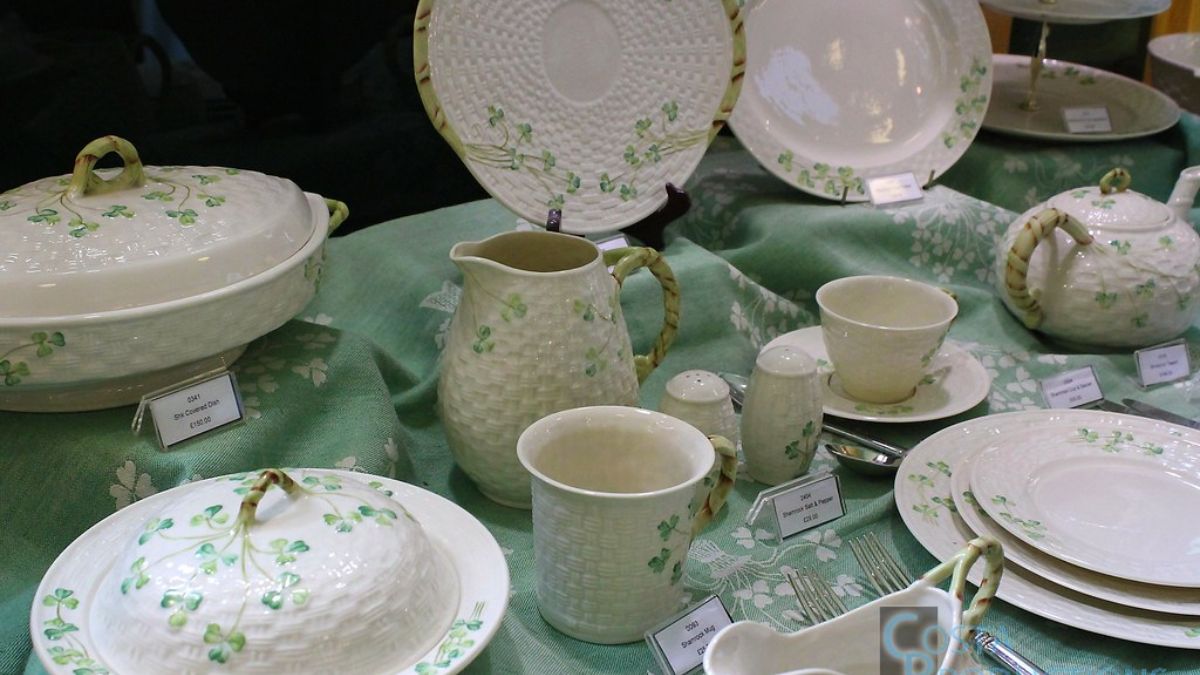 Belleek Pottery tea set