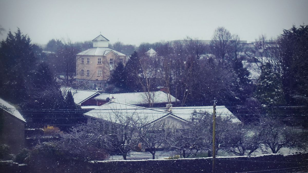 Snowy day in Portlaoise, Ireland