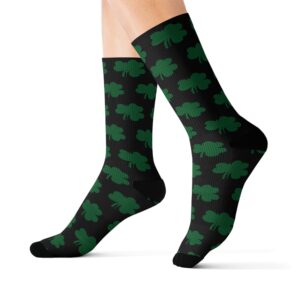 Black Shamrock socks