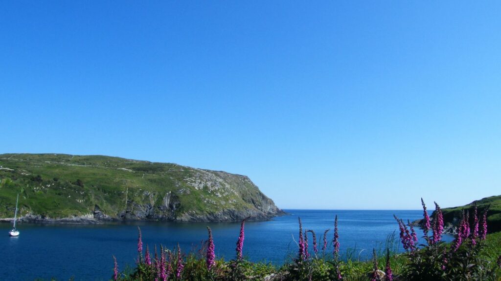 Sea view of Cape Clear Island, Ireland.