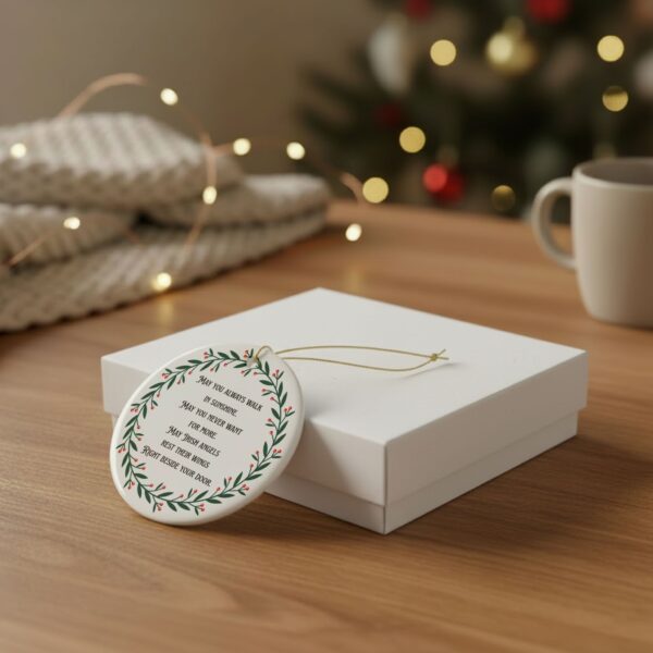 May You Walk in Sunshine Ceramic Christmas Ornament - Image 4