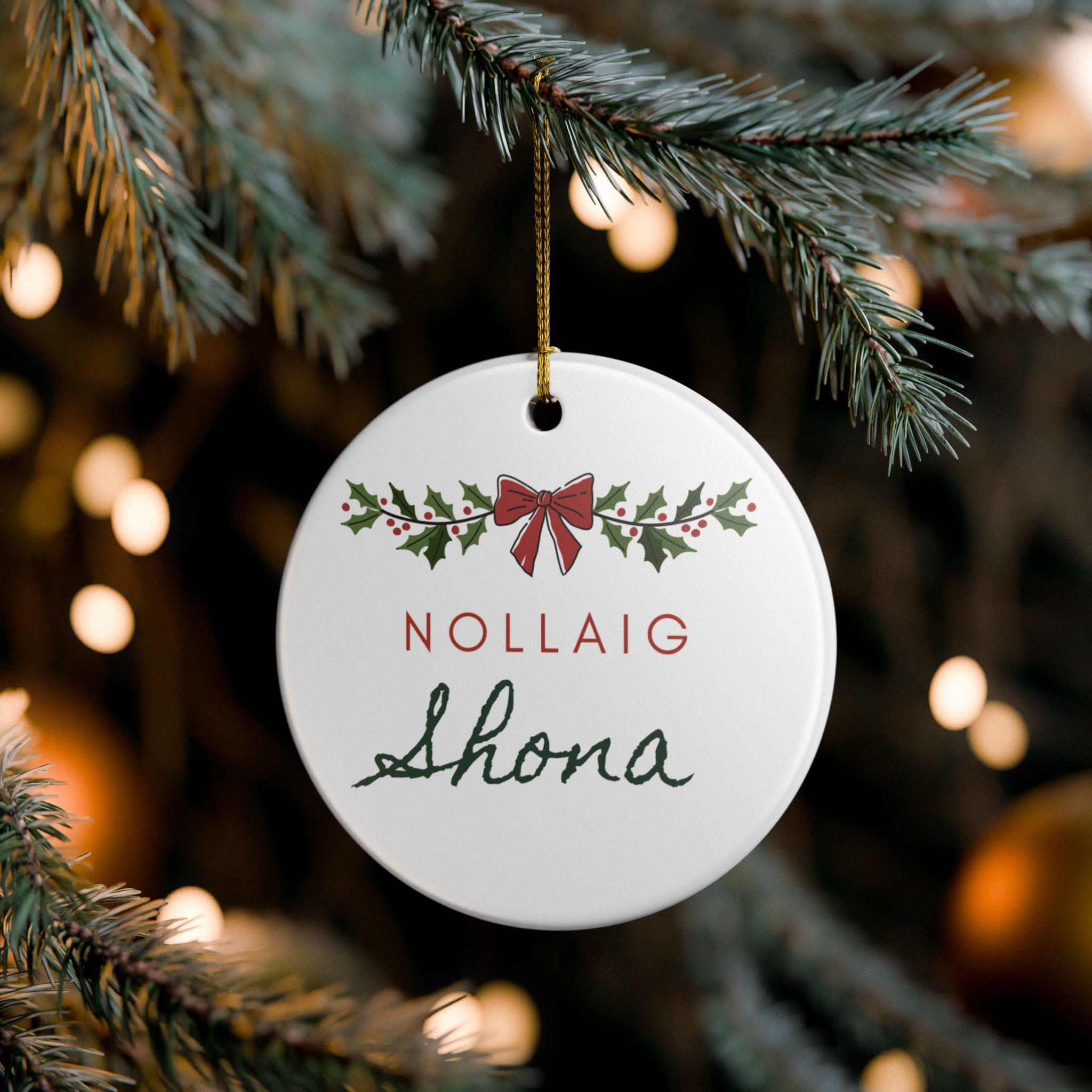 Nollaig Shona Ceramic Christmas Ornament Nollaig Shona Ceramic Christmas Ornament - Image 1