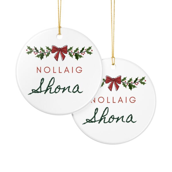 Nollaig Shona Ceramic Christmas Ornament - Image 3